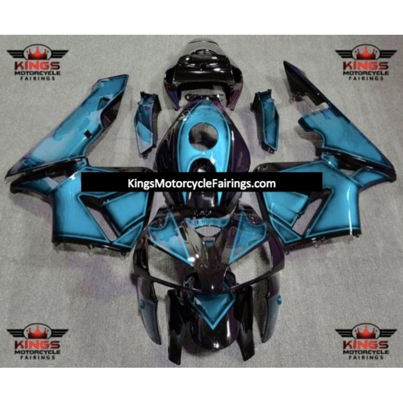 Honda CBR600RR (2005-2006) Light Blue, Purple & Black Special Design Fairings No Seat Cowl No Bolt Kit No Tank