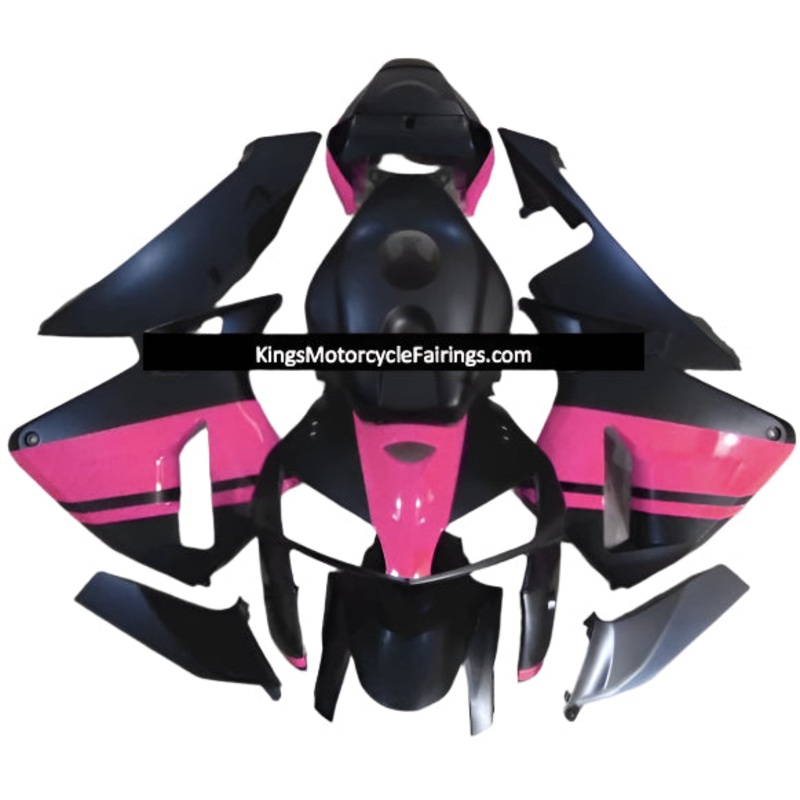 Honda CBR600RR (2005-2006) Matte Black, Pink Fairings No Seat Cowl No Bolt Kit No Tank