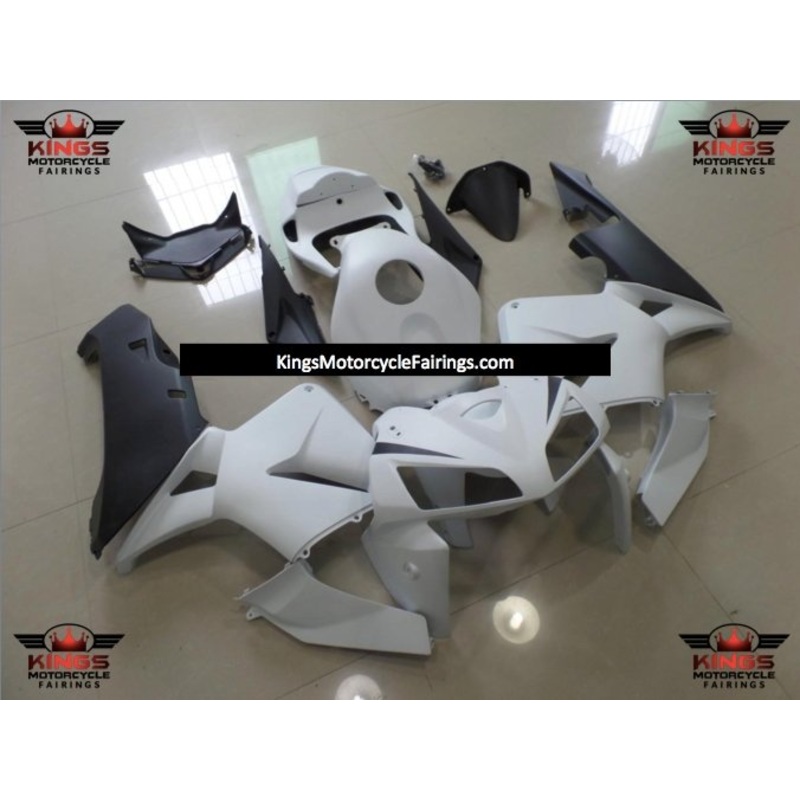Honda CBR600RR (2005-2006) Matte White & Matte Black Fairings No Seat Cowl No Bolt Kit No Tank
