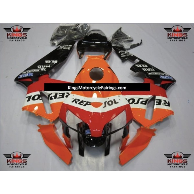 Honda CBR600RR (2005-2006) Orange, Red, Black, White Repsol Fairings No Seat Cowl No Bolt Kit No Tank