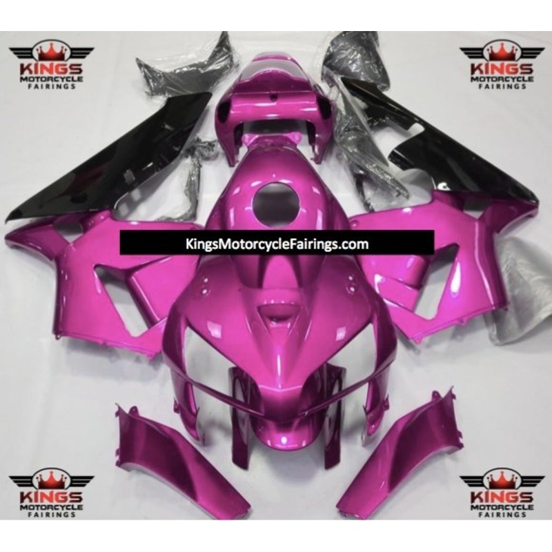 Honda CBR600RR (2005-2006) Pink & Black Fairings No Seat Cowl No Bolt Kit No Tank