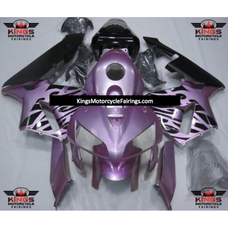 Honda CBR600RR (2005-2006) Purple & Black Tribal Fairings No Seat Cowl No Bolt Kit No Tank