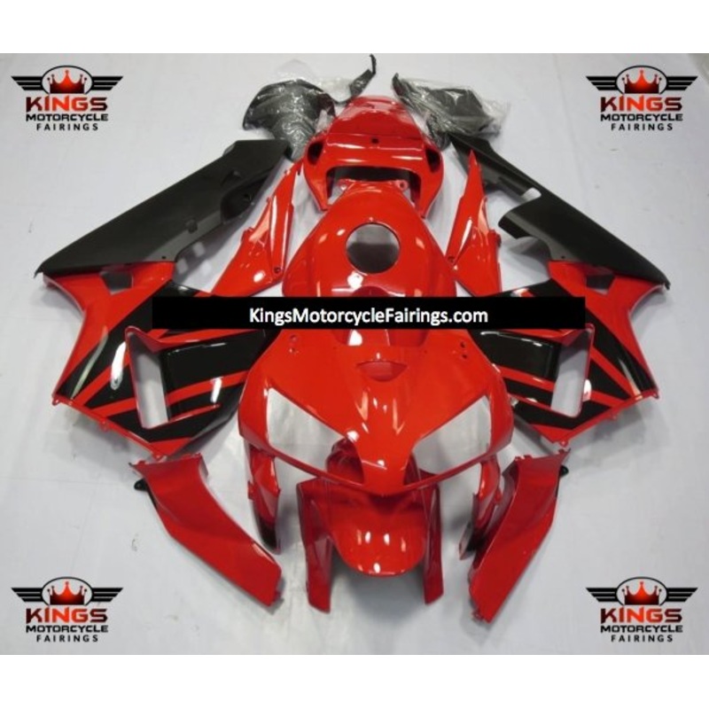 Honda CBR600RR (2005-2006) Red, Black & Matte Black OEM Style Fairings No Seat Cowl No Bolt Kit No Tank