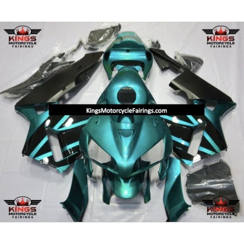 Honda CBR600RR (2005-2006) Teal Blue & Black Fairings No Seat Cowl No Bolt Kit No Tank