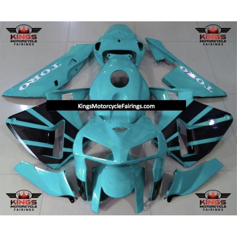 Honda CBR600RR (2005-2006) Turquoise Blue & Black TORO Fairings No Seat Cowl No Bolt Kit No Tank