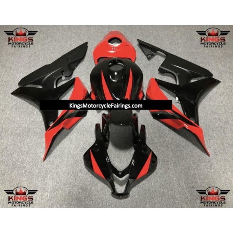 Honda CBR600RR (2007-2008) Black, Red, Gray & Matte Black Fairings No Seat Cowl No Bolt Kit No Tank