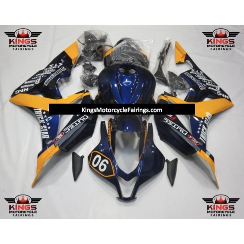 Honda CBR600RR (2007-2008) Blue, Yellow & Black Nutec Fairings No Seat Cowl No Bolt Kit No Tank