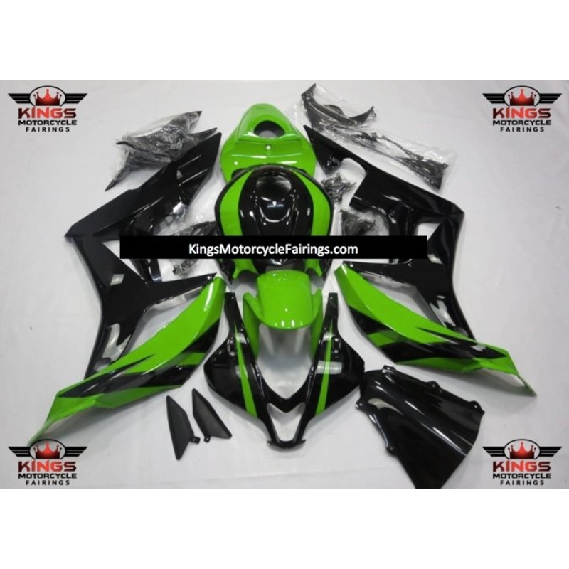 Honda CBR600RR (2007-2008) Green & Black Fairings No Seat Cowl No Bolt Kit No Tank