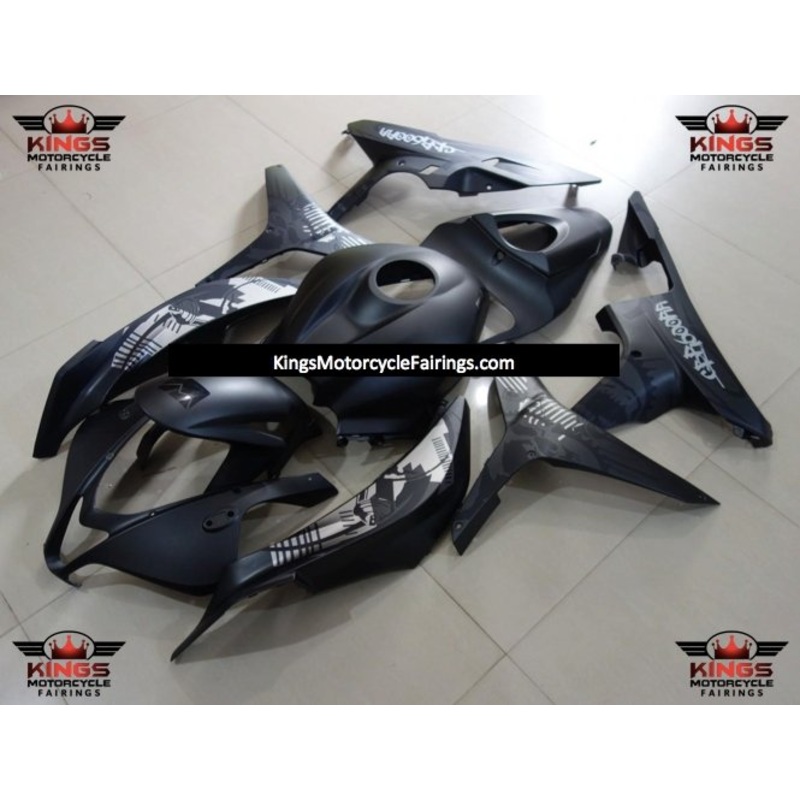 Honda CBR600RR (2007-2008) Matte Black, Gray Special Design Fairings No Seat Cowl No Bolt Kit No Tank