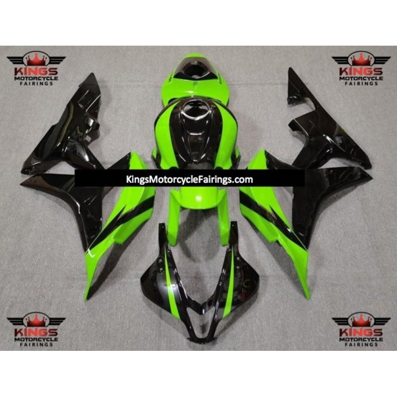 Honda CBR600RR (2007-2008) Neon Green & Black Fairings No Seat Cowl No Bolt Kit No Tank