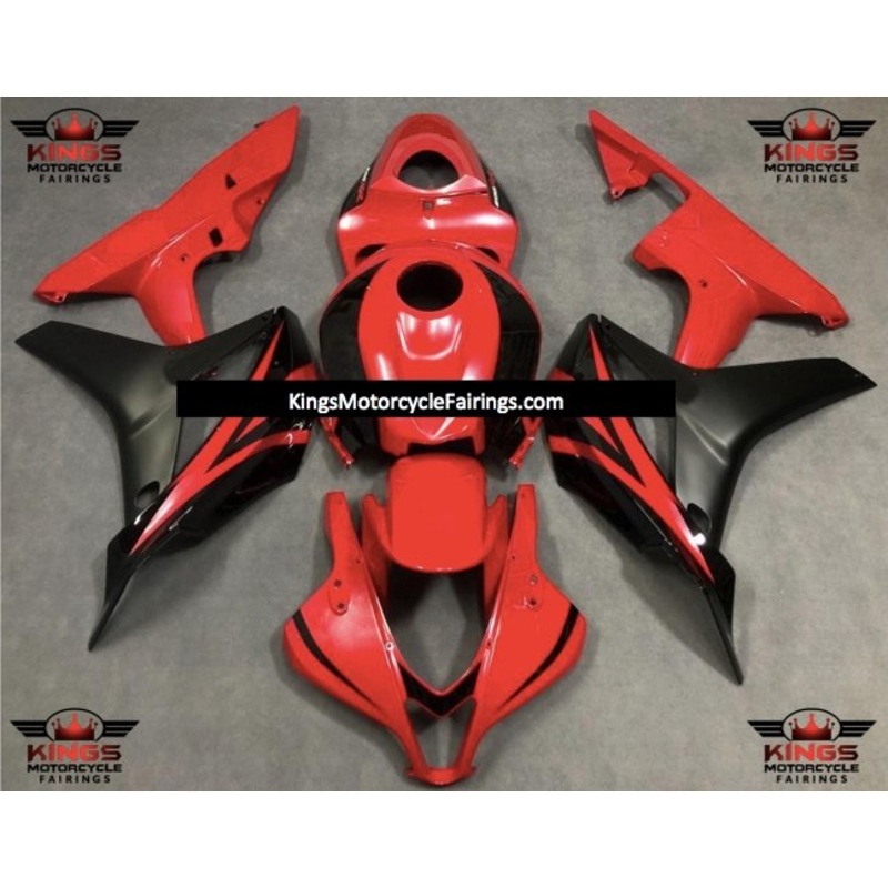 Honda CBR600RR (2007-2008) Red, Black & Matte Black Fairings No Seat Cowl No Bolt Kit No Tank
