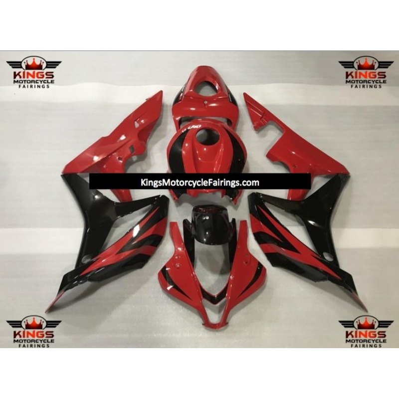 Honda CBR600RR (2007-2008) Red & Black OEM Style Fairings No Seat Cowl No Bolt Kit No Tank
