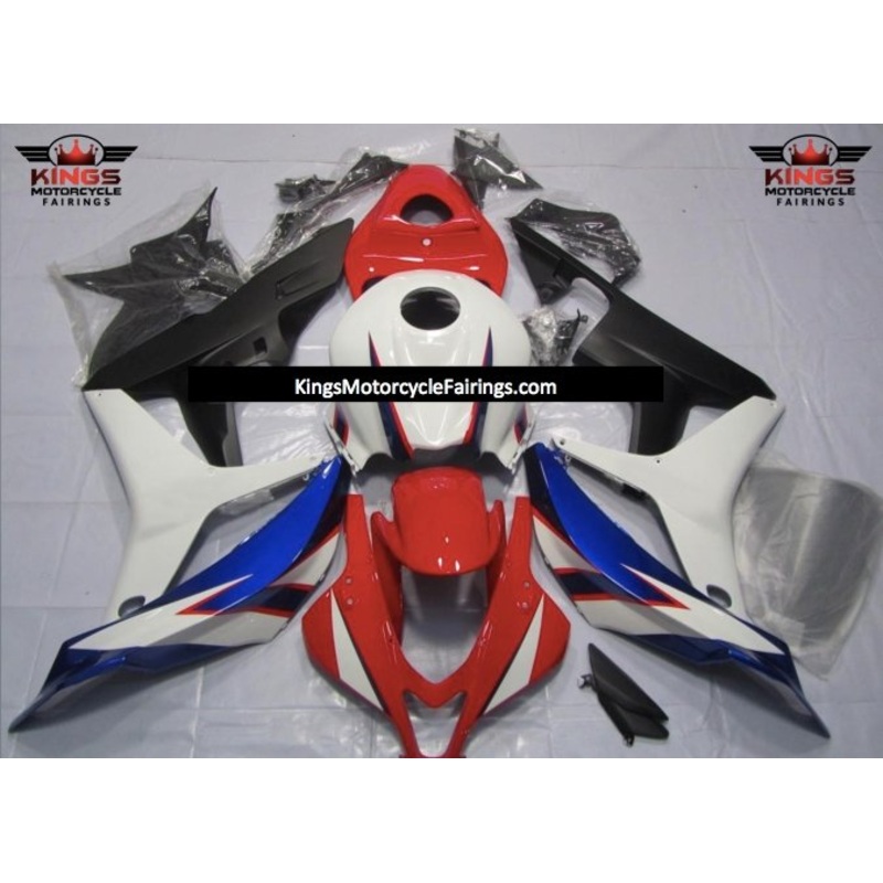 Honda CBR600RR (2007-2008) Red, Blue, White & Black Fairings No Seat Cowl No Bolt Kit No Tank