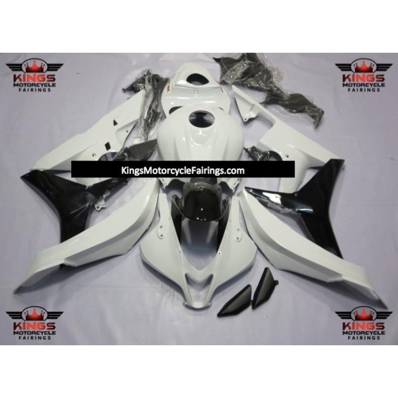 Honda CBR600RR (2007-2008) White & Black Fairings No Seat Cowl No Bolt Kit No Tank