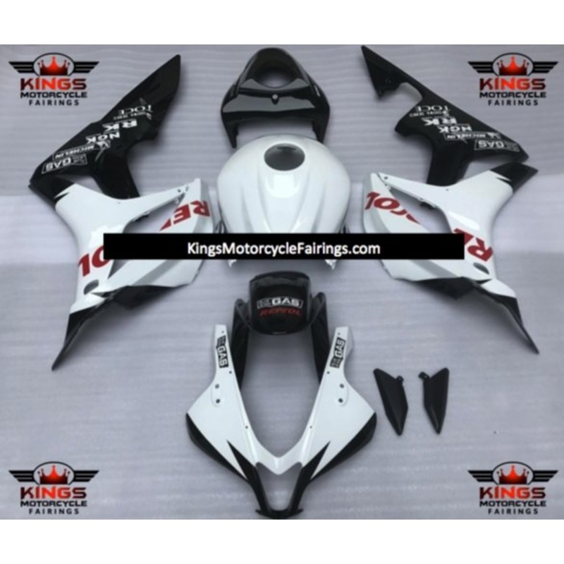 Honda CBR600RR (2007-2008) White, Black & Red Repsol Fairings No Seat Cowl No Bolt Kit No Tank