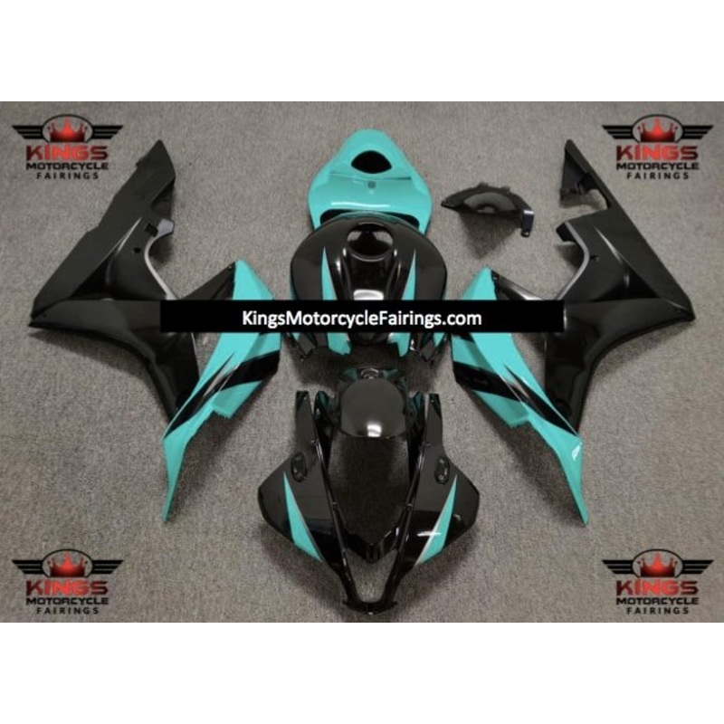 Honda CBR600RR (2007-2008) Blue Aqua & Black Fairings No Seat Cowl No Bolt Kit No Tank