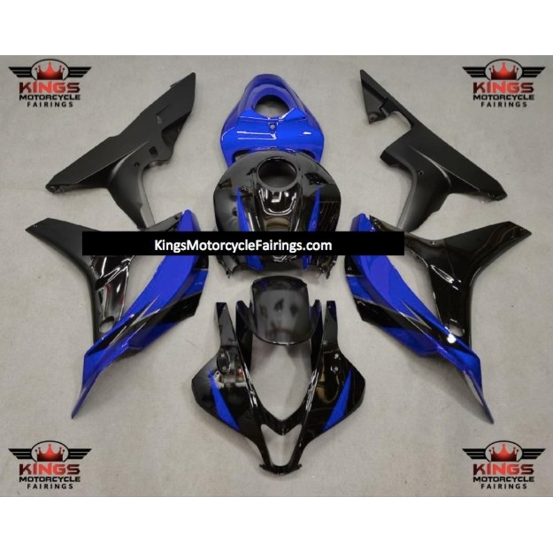 Honda CBR600RR (2007-2008) Blue, Black & Matte Black Fairings No Seat Cowl No Bolt Kit No Tank