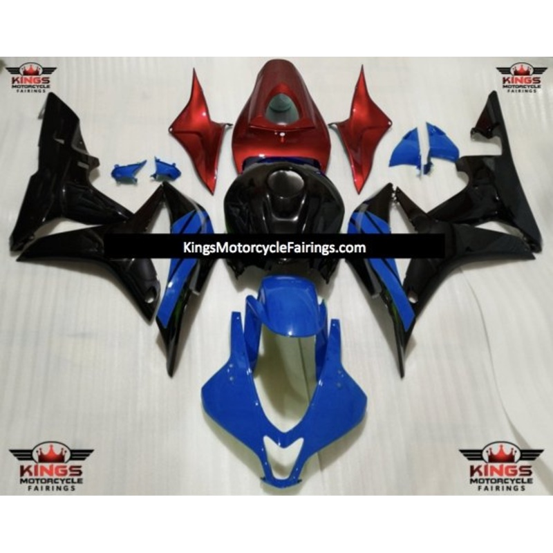 Honda CBR600RR (2007-2008) Blue, Black & Red Fairings No Seat Cowl No Bolt Kit No Tank