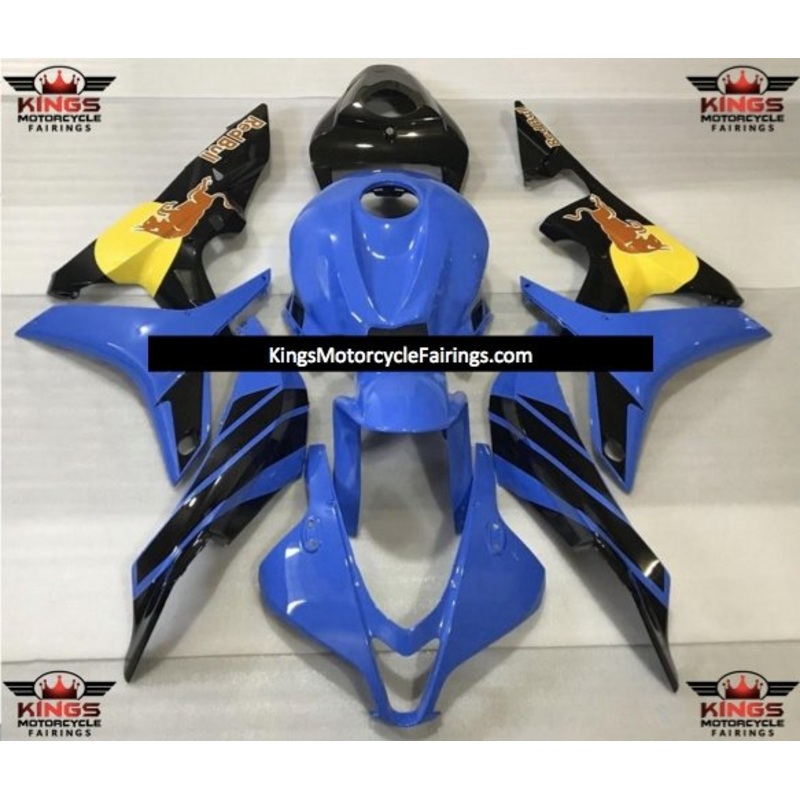 Honda CBR600RR (2007-2008) Blue & Black RedBull Fairings No Seat Cowl No Bolt Kit No Tank