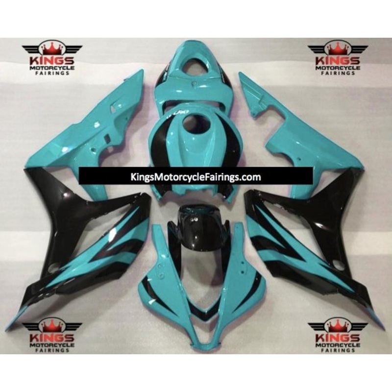 Honda CBR600RR (2007-2008) Blue Cyan & Black Fairings No Seat Cowl No Bolt Kit No Tank