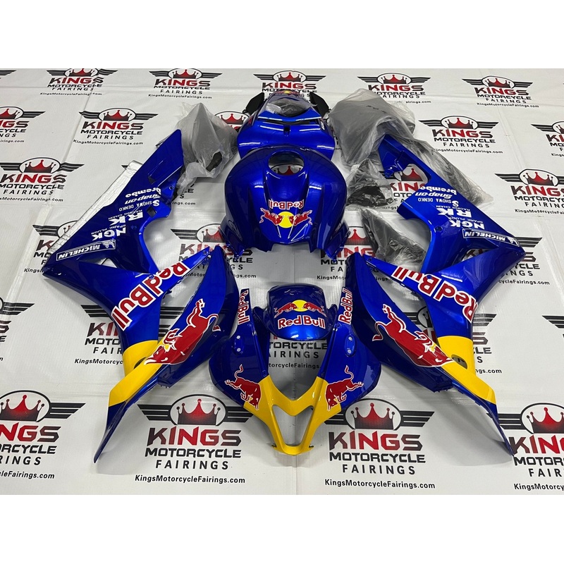 Honda CBR600RR (2007-2008) Blue, Red, Yellow RedBull Fairings No Seat Cowl No Bolt Kit No Tank