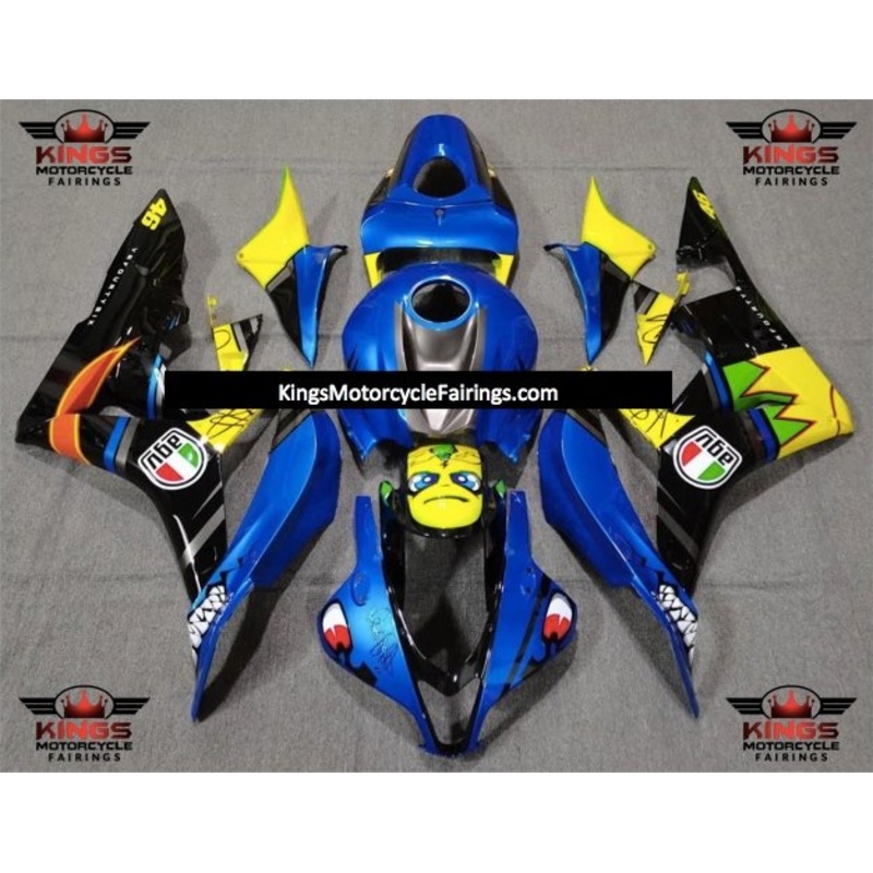 Honda CBR600RR (2007-2008) Blue Shark Fairings No Seat Cowl No Bolt Kit No Tank