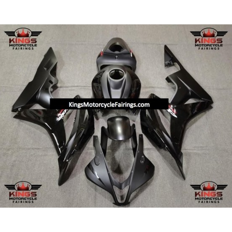 Honda CBR600RR (2007-2008) Gloss Black & Matte Black Fairings No Seat Cowl No Bolt Kit No Tank