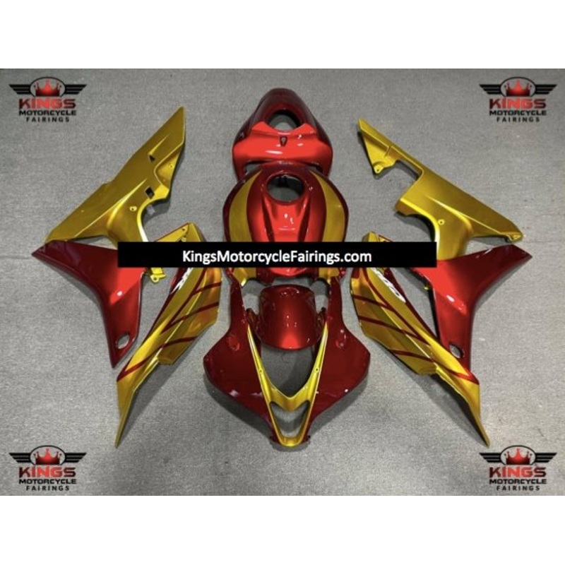 Honda CBR600RR (2007-2008) Gold & Red Fairings No Seat Cowl No Bolt Kit No Tank