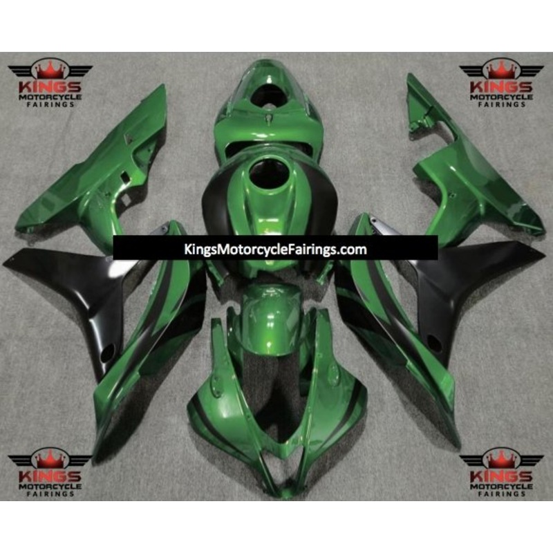 Honda CBR600RR (2007-2008) Green & Black OEM Style Fairings No Seat Cowl No Bolt Kit No Tank