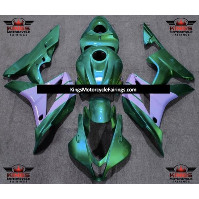 Honda CBR600RR (2007-2008) Green Turquoise & Light Purple Fairings No Seat Cowl No Bolt Kit No Tank
