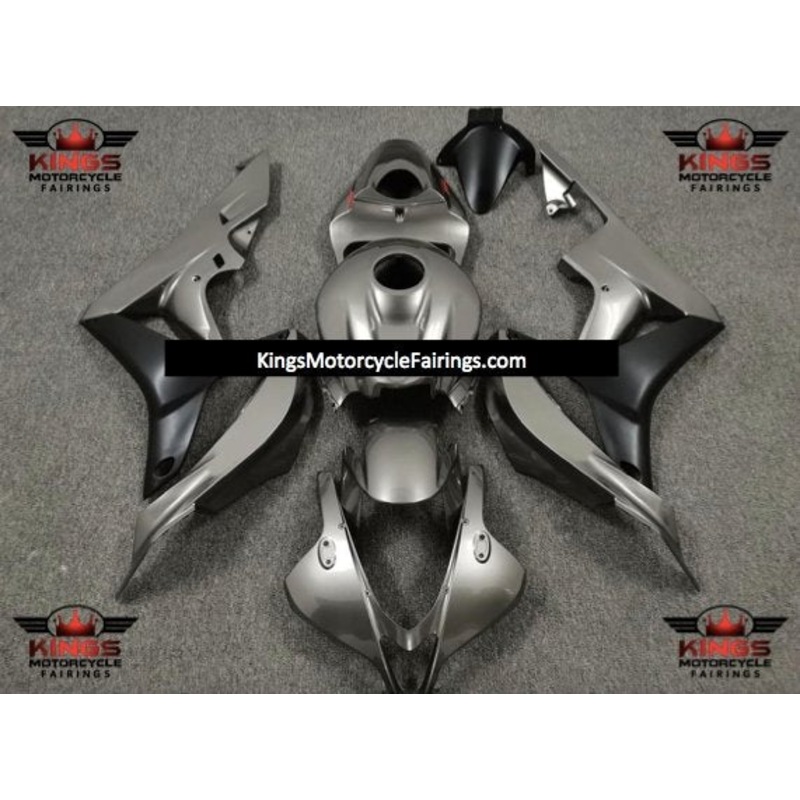 Honda CBR600RR (2007-2008) Grey & Matte Black Fairings No Seat Cowl No Bolt Kit No Tank