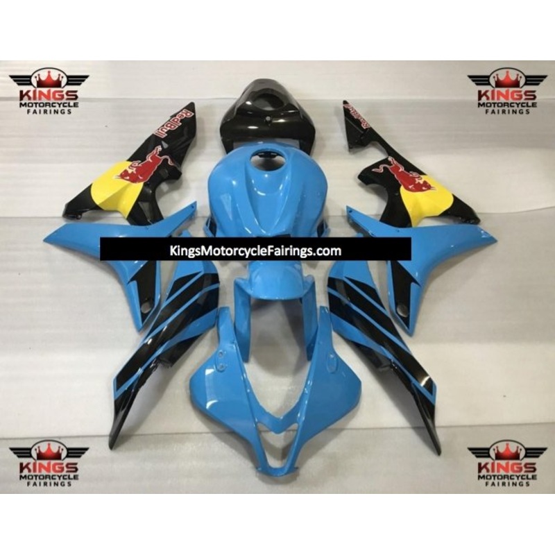 Honda CBR600RR (2007-2008) Light Blue & Black RedBull Fairings No Seat Cowl No Bolt Kit No Tank