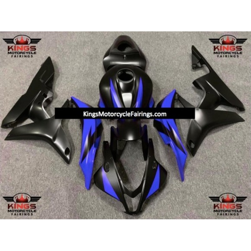Honda CBR600RR (2007-2008) Matte Black & Blue Fairings No Seat Cowl No Bolt Kit No Tank