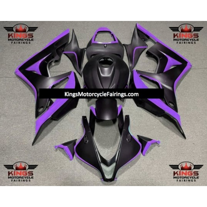 Honda CBR600RR (2007-2008) Matte Black & Purple Fairings No Seat Cowl No Bolt Kit No Tank