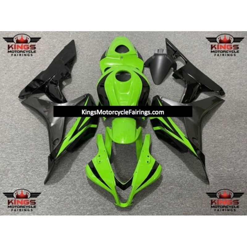Honda CBR600RR (2007-2008) Neon Green, Black & Gray Fairings No Seat Cowl No Bolt Kit No Tank