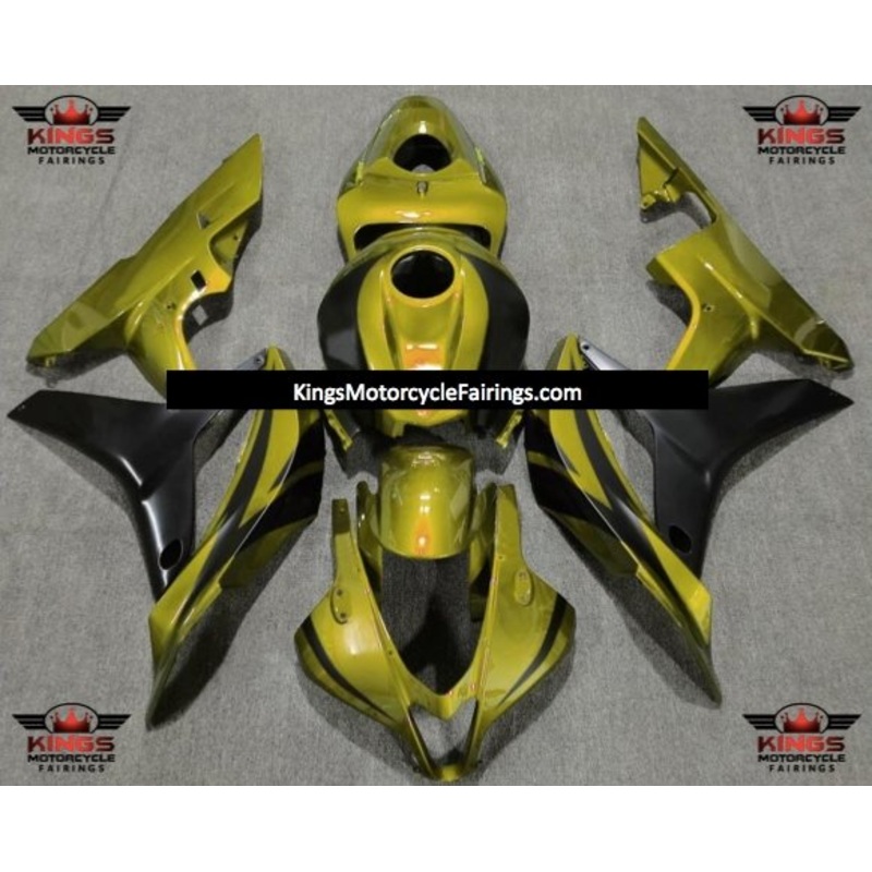 Honda CBR600RR (2007-2008) Olive Green & Black Fairings No Seat Cowl No Bolt Kit No Tank