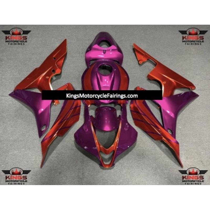 Honda CBR600RR (2007-2008) Orange & Pink Fairings No Seat Cowl No Bolt Kit No Tank