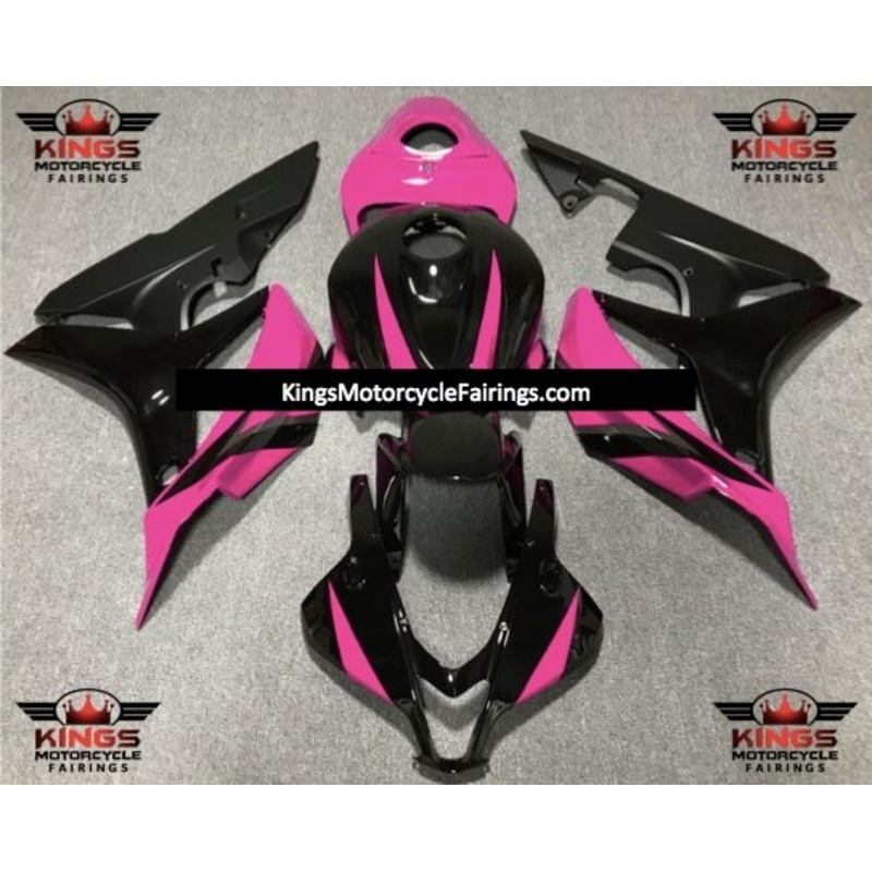 Honda CBR600RR (2007-2008) Pink & Black Fairings No Seat Cowl No Bolt Kit No Tank