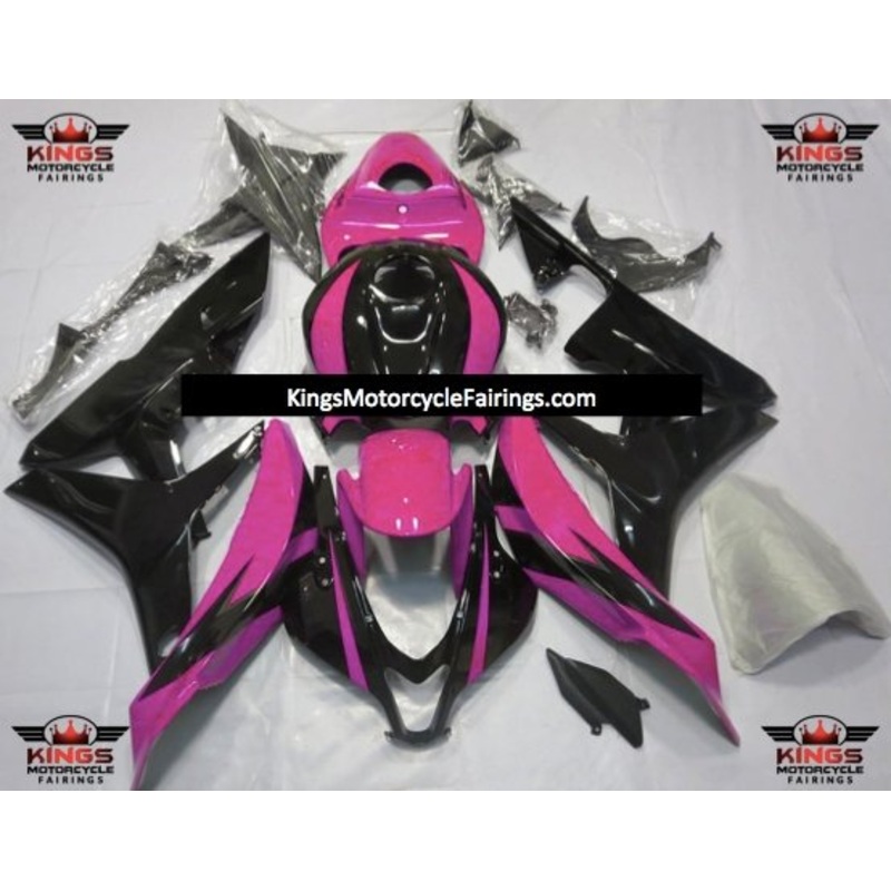 Honda CBR600RR (2007-2008) Pink, Black & Gray Fairings No Seat Cowl No Bolt Kit No Tank