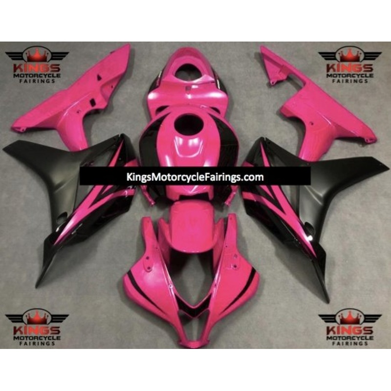 Honda CBR600RR (2007-2008) Pink, Black & Matte Black Fairings No Seat Cowl No Bolt Kit No Tank