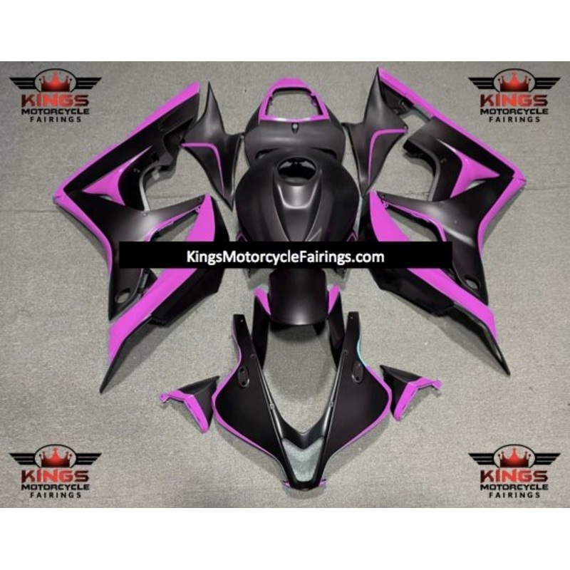 Honda CBR600RR (2007-2008) Pink & Matte Black Fairings No Seat Cowl No Bolt Kit No Tank