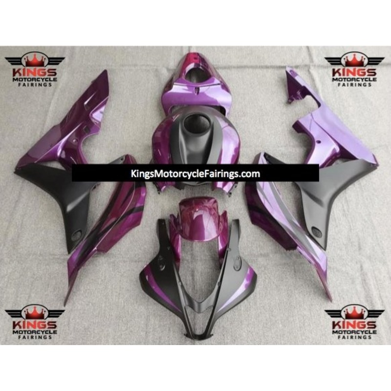 Honda CBR600RR (2007-2008) Purple Plum & Matte Black Fairings No Seat Cowl No Bolt Kit No Tank