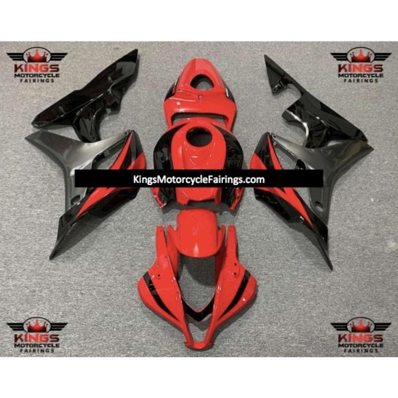 Honda CBR600RR (2007-2008) Red, Black & Gray Fairings No Seat Cowl No Bolt Kit No Tank