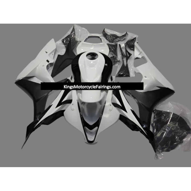 Honda CBR600RR (2007-2008) White, Black, Matte Black Fairings No Seat Cowl No Bolt Kit No Tank