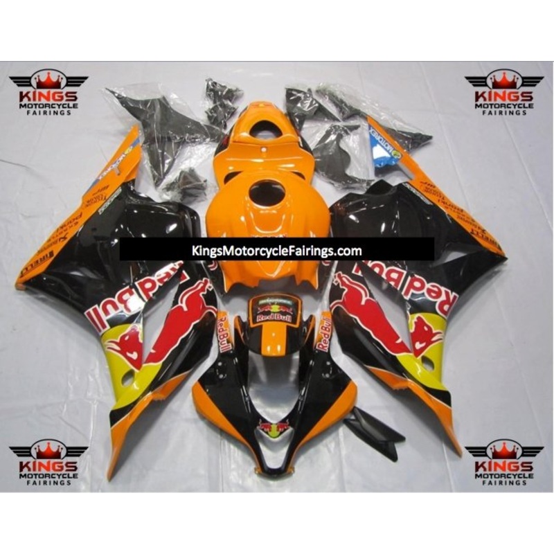 Honda CBR600RR (2009-2012) Black & Orange RedBull Fairings No Seat Cowl No Bolt Kit No Tank
