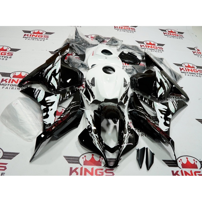 Honda CBR600RR (2009-2012) Black & White Leyla Fairings No Seat Cowl No Bolt Kit No Tank