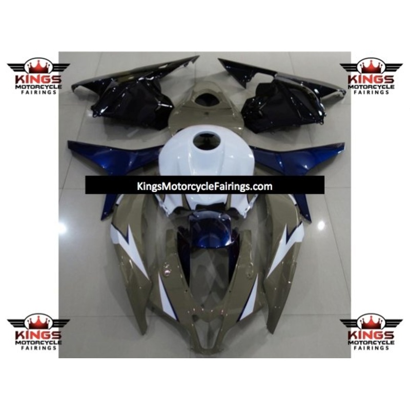 Honda CBR600RR (2009-2012) Brown Taupe, White, Dark Blue & Black Fairings No Seat Cowl No Bolt Kit No Tank