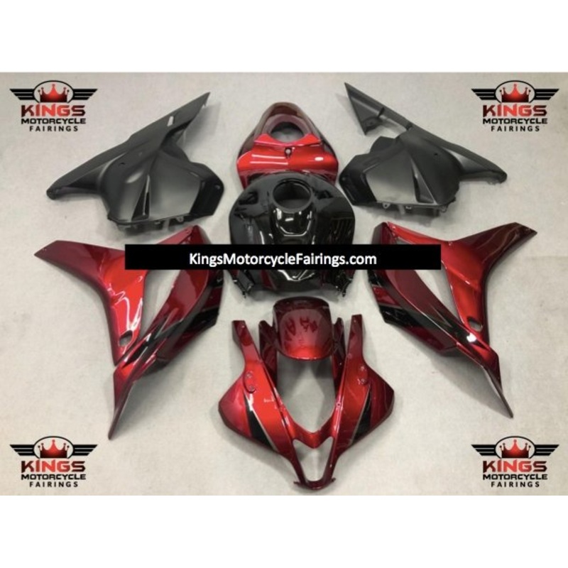 Honda CBR600RR (2009-2012) Candy Apple Red, Black & Matte Black Fairings No Seat Cowl No Bolt Kit No Tank