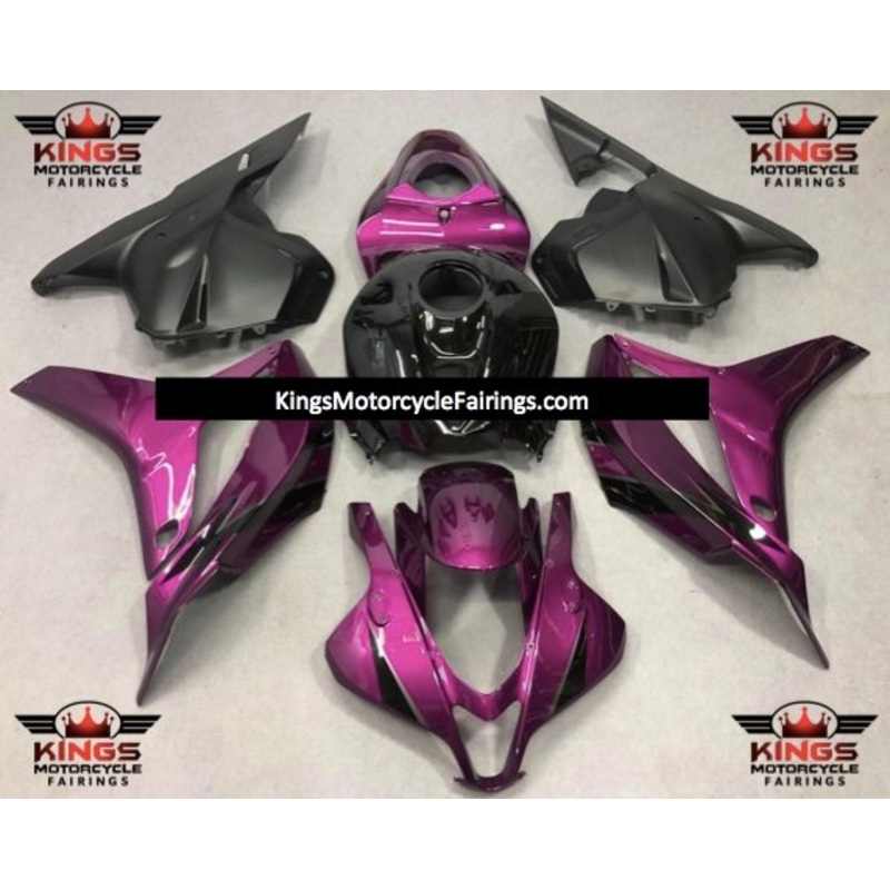 Honda CBR600RR (2009-2012) Dark Pink, Black & Matte Black Fairings No Seat Cowl No Bolt Kit No Tank