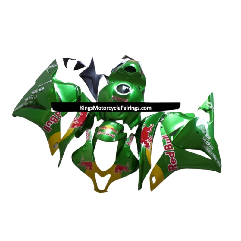 Honda CBR600RR (2009-2012) Green Redbull Fairings No Seat Cowl No Bolt Kit No Tank